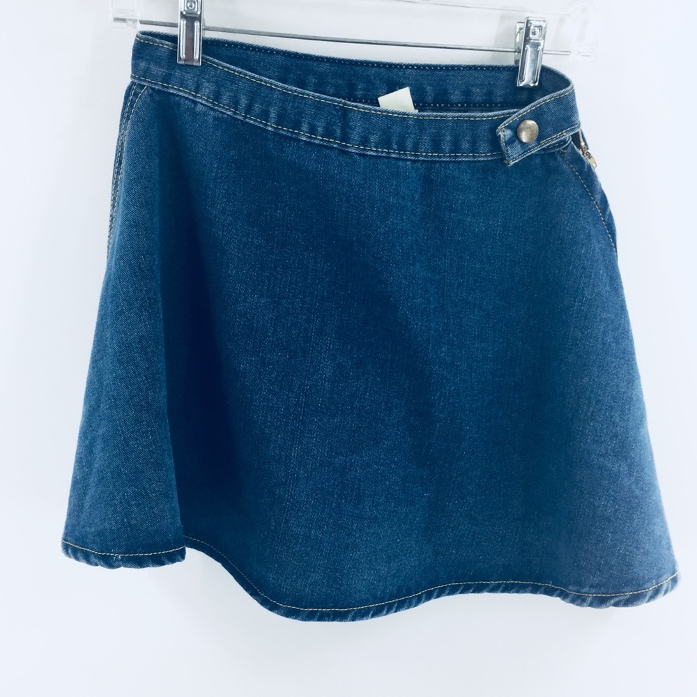 Vintage denim round skirt